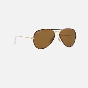 Ray-Ban Tortoise and Gold Aviator Sunglasses